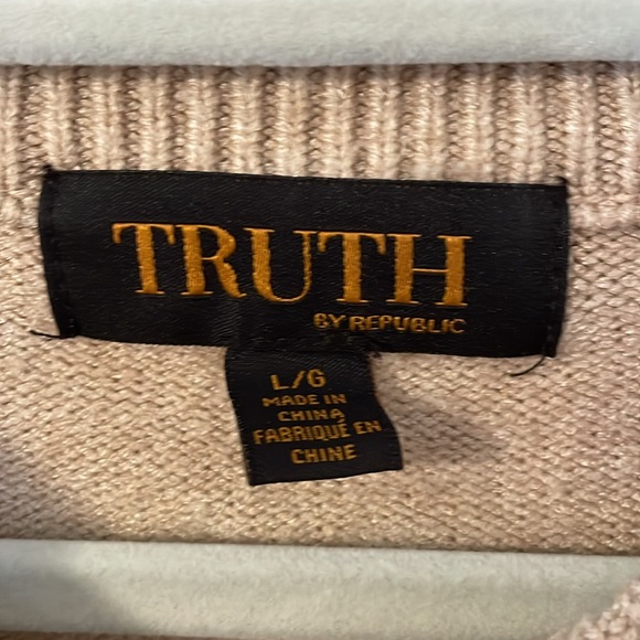 Tan and black striped sweater - Picture 2 of 2